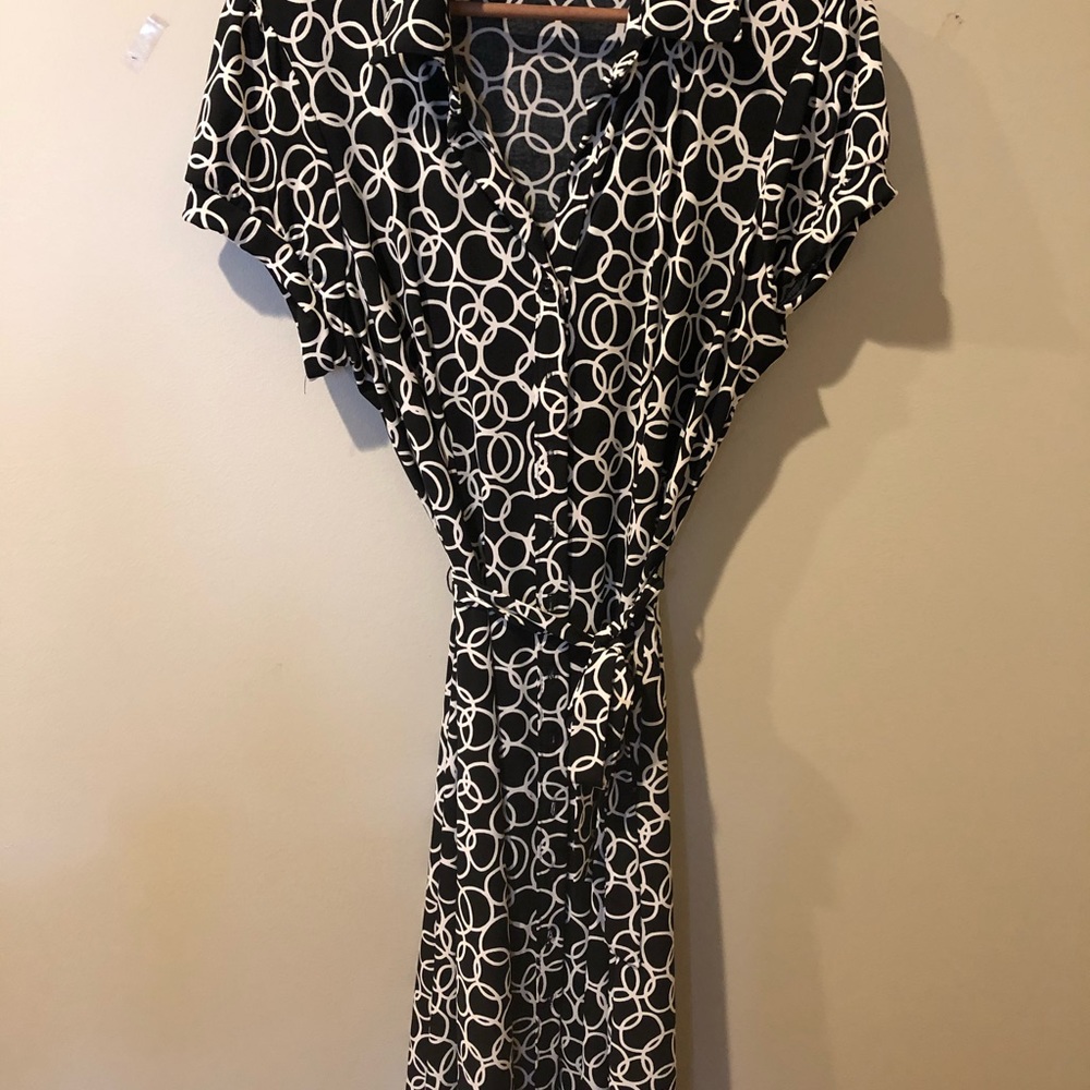 Geoffrey Beene Black and White Dress Size XL NWOT